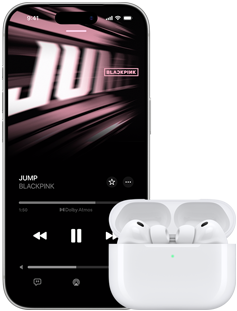 AirPods Pro 3 in MagSafe Charging Case, iPhone 17 Pro, Apple Music plays Everybody Laughs by David Byrne and Ghost Train Orchestra