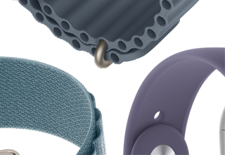 Apple Watch Series 11 straps: purple fog Sport Band, anchor blue Ocean band, light blue Alpine Loop