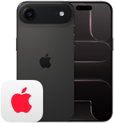 iPhone Air, back exterior, Space Black colour, AppleCare+ logo